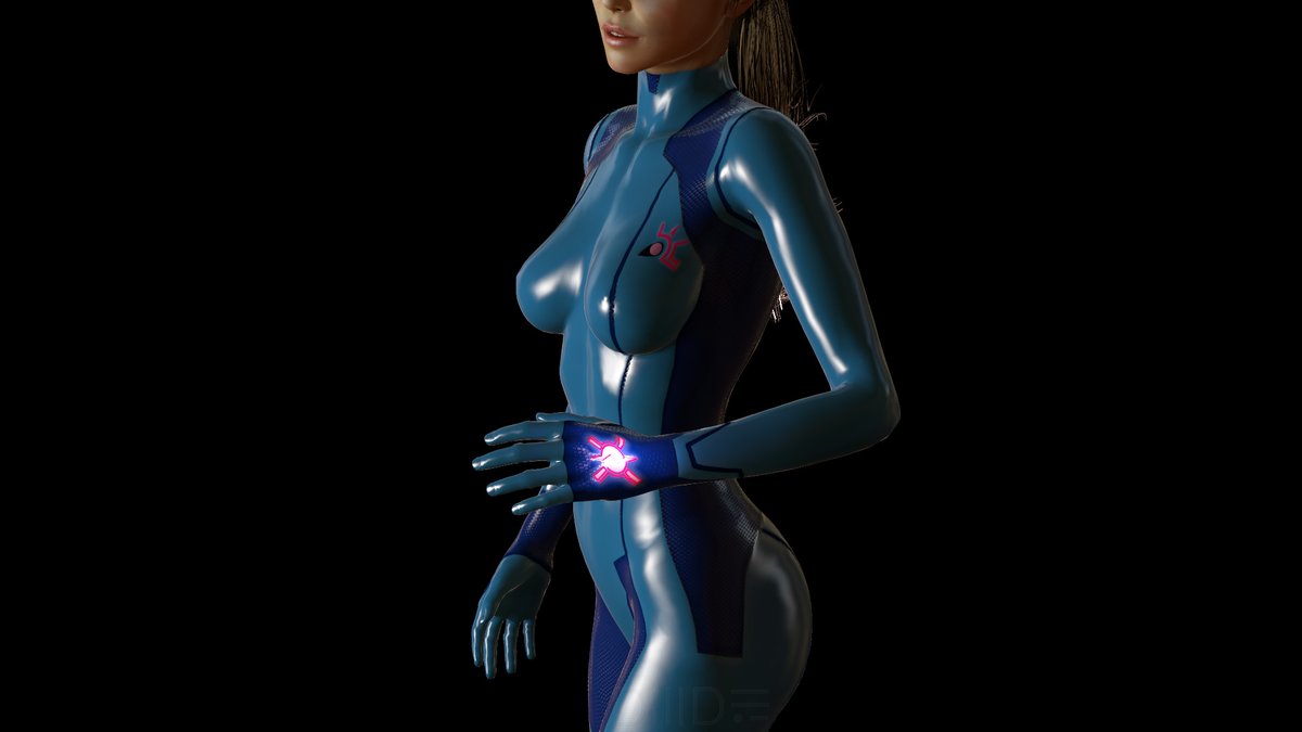 sexy 3D girl in latex gear