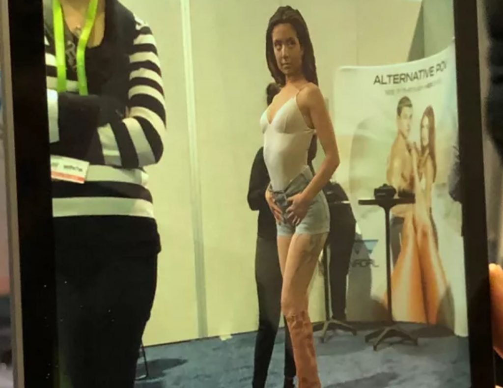 Cnet Naughty America AR 3D digital avatar girl CES 2018