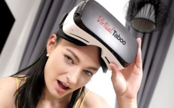 woman watching VR porn (VirtualTaboo)