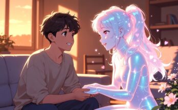 positive human AI girlfriend relationship.