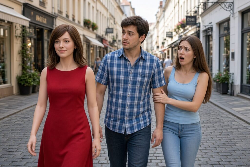 distracted boyfriend meme sex doll jealous girlfriend